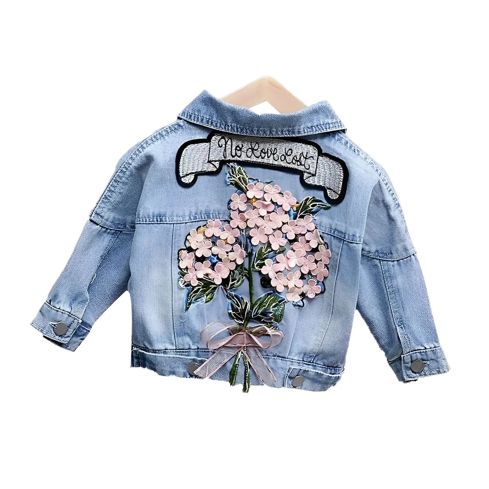 Mädchen "Streetwear Flower" Jeans Jacke