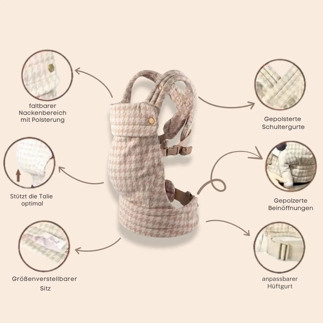 Babytrage aus gewebter Baumwolle