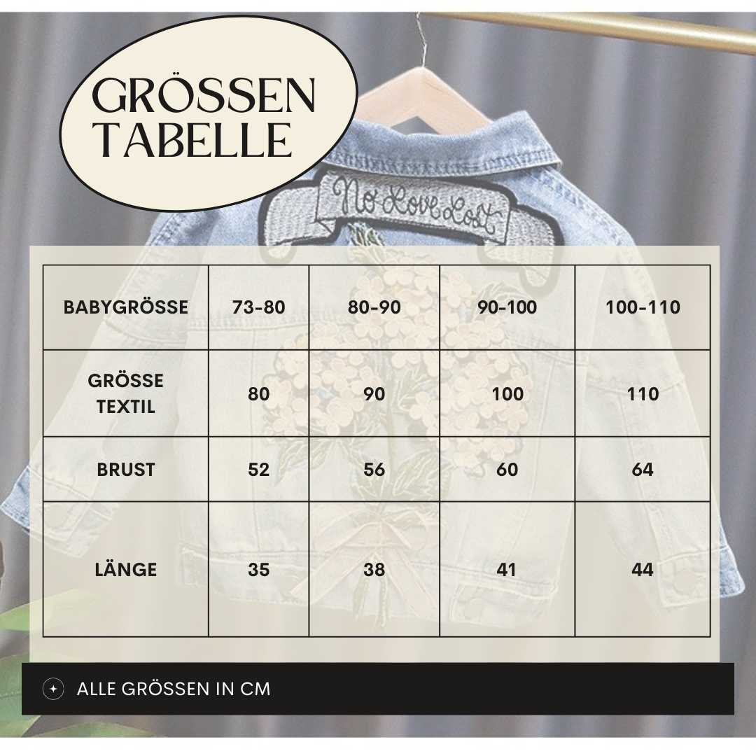 Mädchen "Streetwear Flower" Jeans Jacke