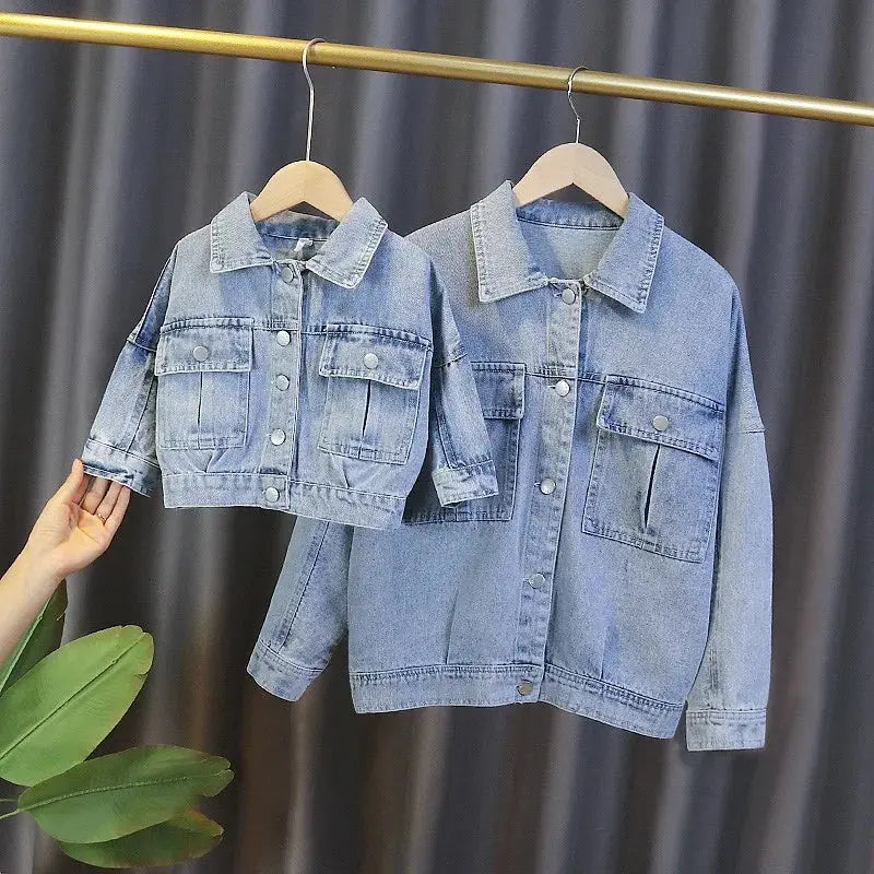 Mädchen "Streetwear Flower" Jeans Jacke