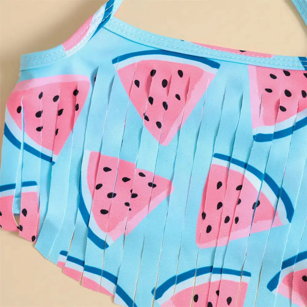 NEW Toddler Baby Girls Swimwear Cute Fruit Pirnt Summer Baby Girls Swimsuit Newborn Baby Two Piece Bathing Suit Beachwear