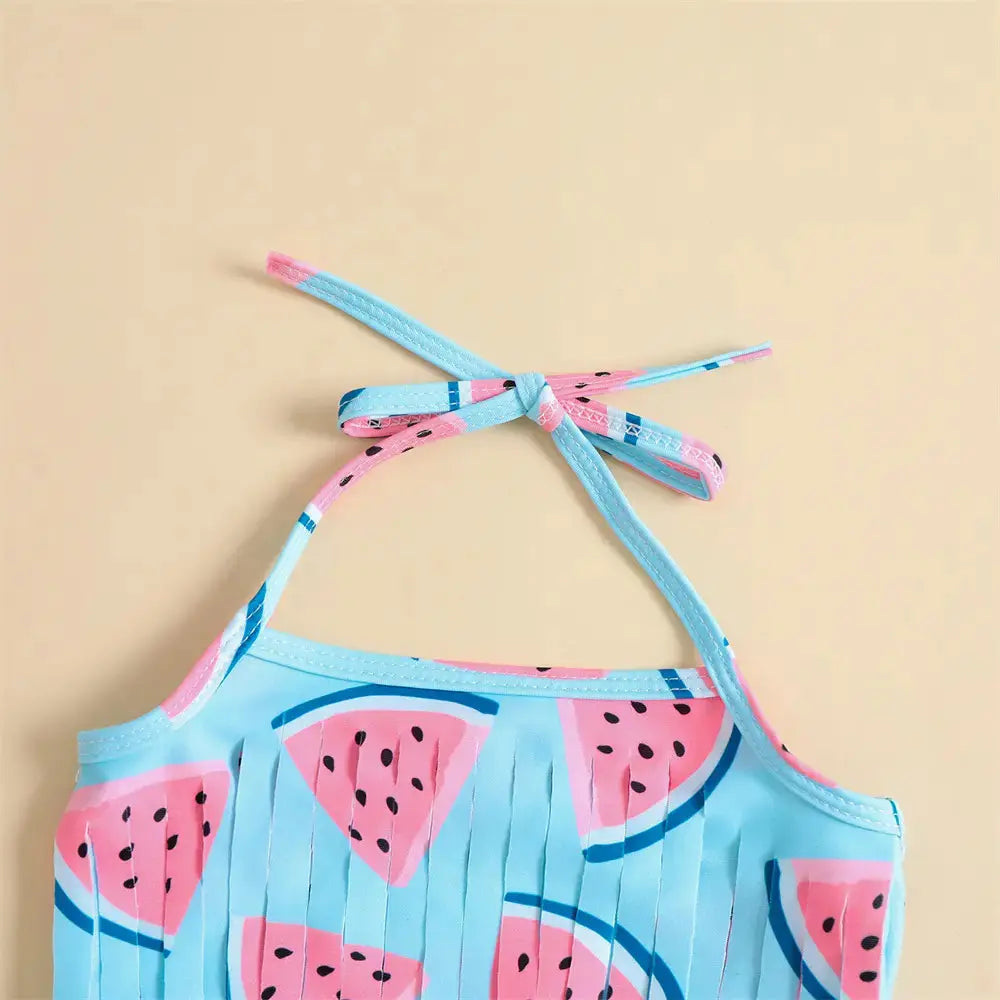 NEW Toddler Baby Girls Swimwear Cute Fruit Pirnt Summer Baby Girls Swimsuit Newborn Baby Two Piece Bathing Suit Beachwear