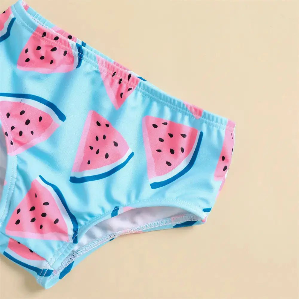 NEW Toddler Baby Girls Swimwear Cute Fruit Pirnt Summer Baby Girls Swimsuit Newborn Baby Two Piece Bathing Suit Beachwear